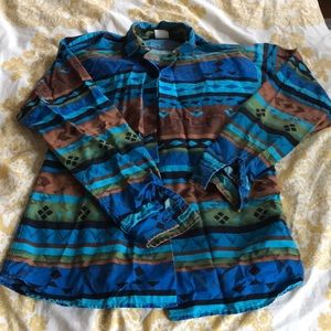 *Vintage* Patterned Button Down Made in USA